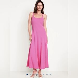 NWT GAP Sleeveless Ribbed Maxi Dress Size Medium Begonia & Coral